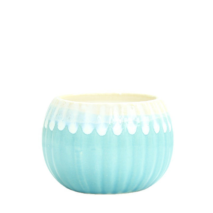 Ribbed Ceramic Planter Kalsten