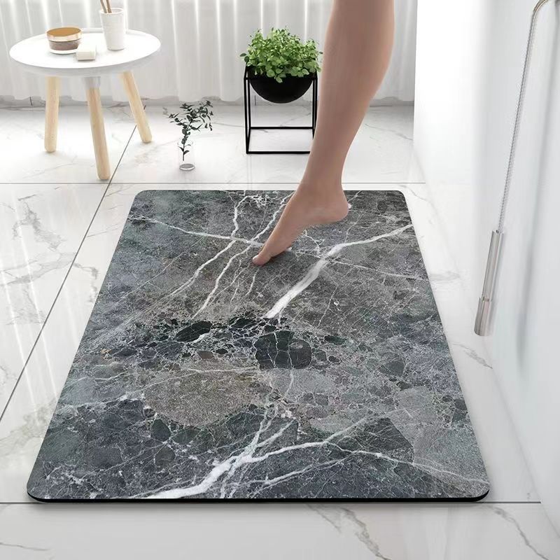 Abstract Marble Design Bath Mat