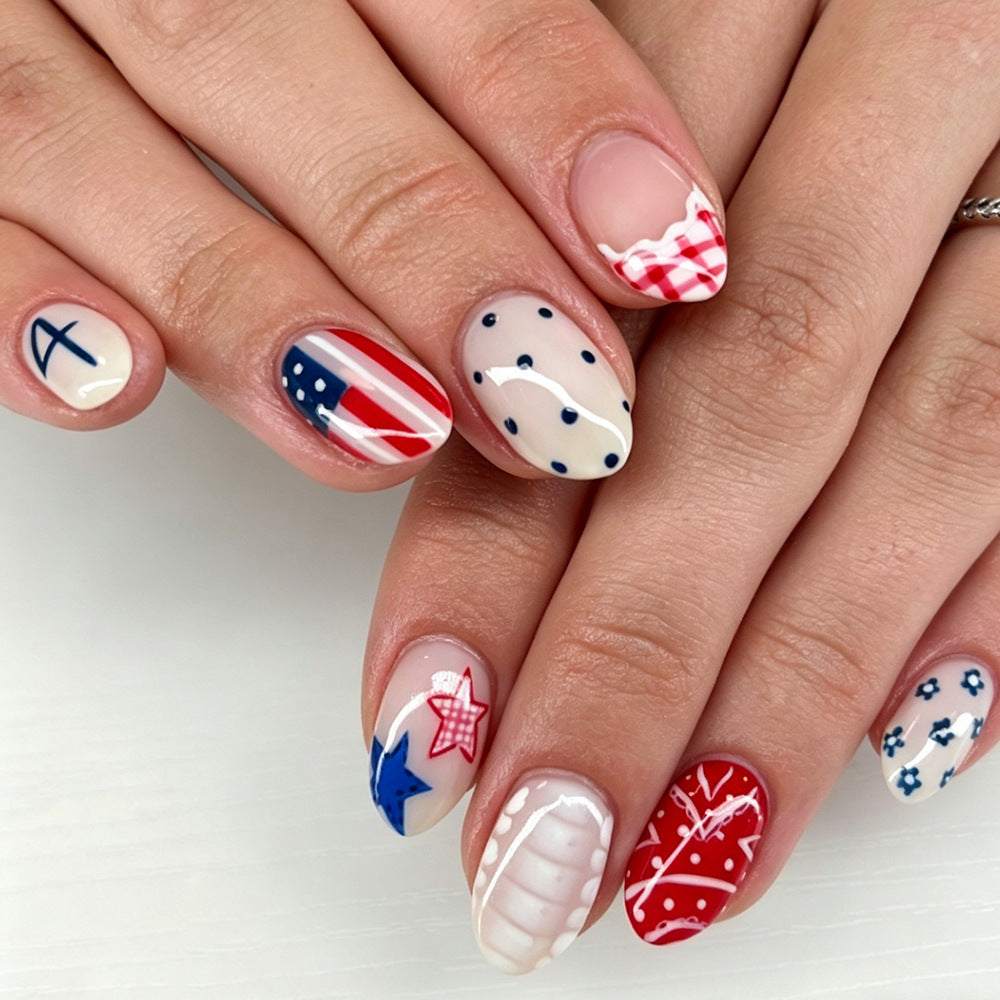 Patriotic Nail Art Design Kalsten