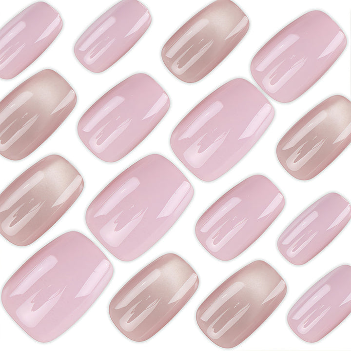 Premium Glossy Natural Press-On Nail Set Kalsten