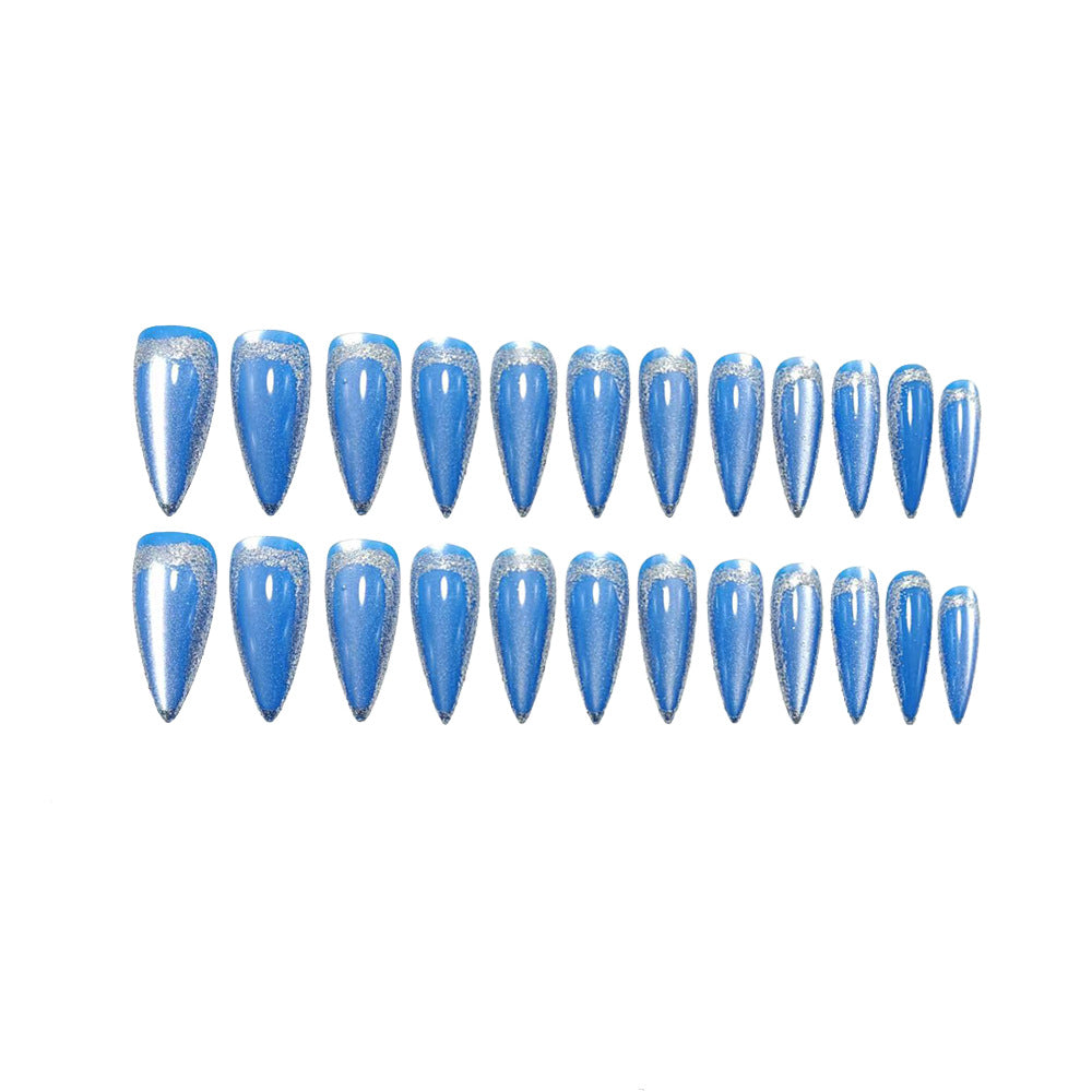 Glamorous artificial nails in elegant stiletto design with sparkling accents Kalsten