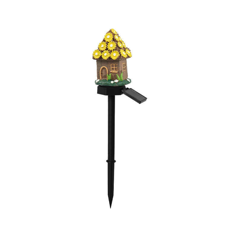 Whimsical Solar-Powered LED Fairy House Garden Stake Kalsten