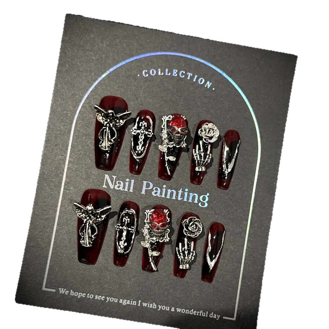 Gothic-Themed Press-On Nail Set