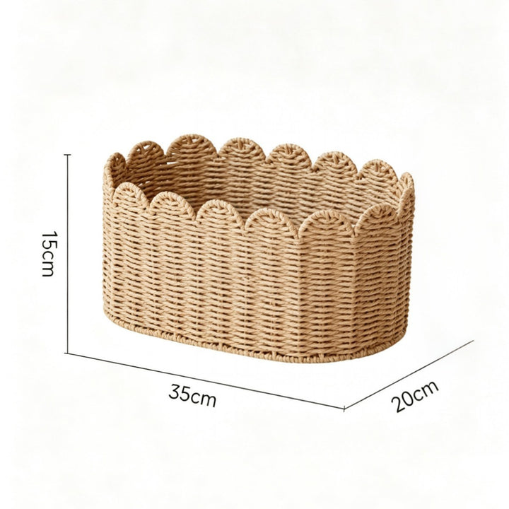 Charming storage basket with ruffle detail Kalsten