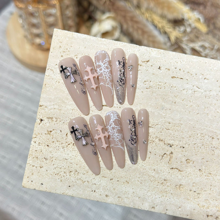 Luxury Gothic Press-On Nail Art Set Kalsten