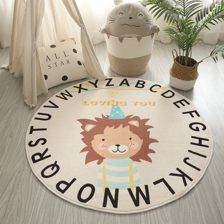 Educational Dinosaur-Themed Area Rug