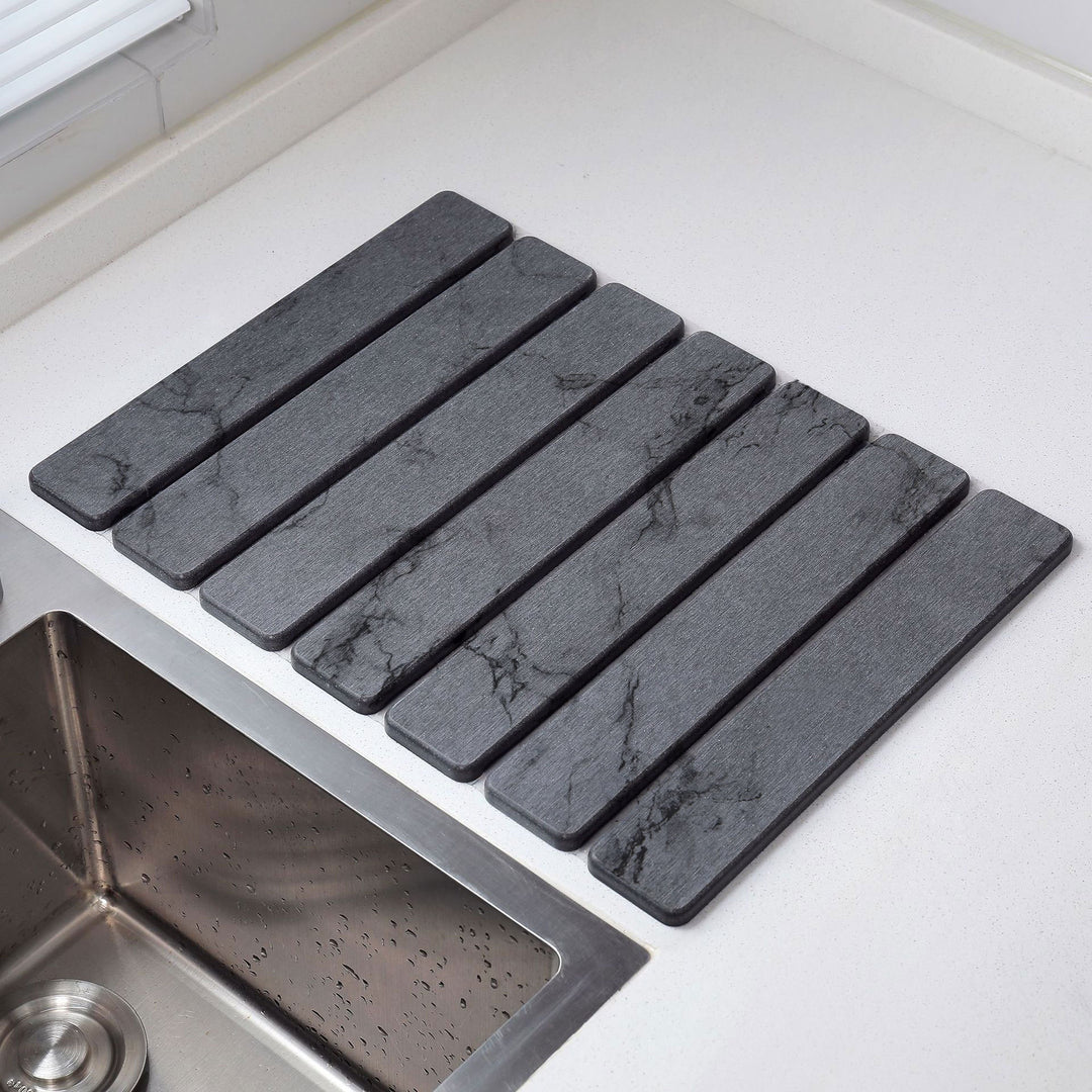 Marble Pattern Kitchen Draining Mat