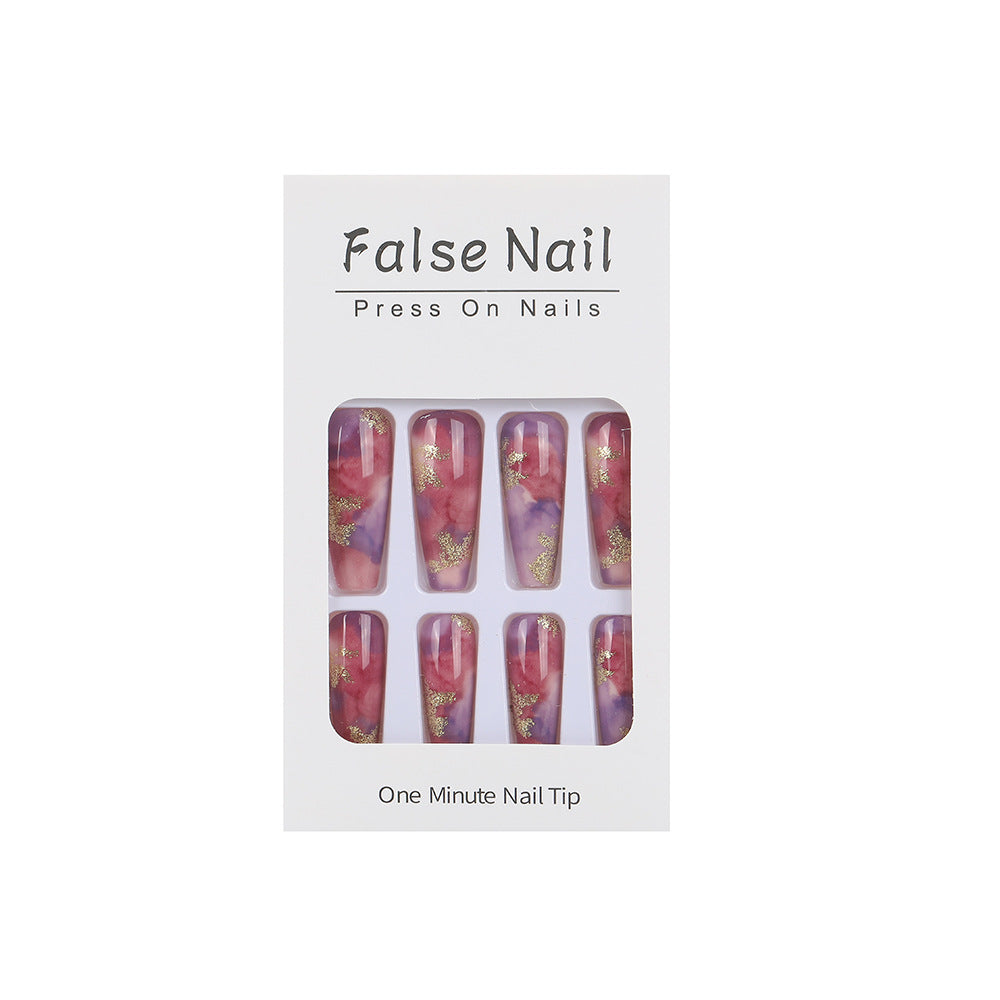 Elegant artificial nails with glitter accents Kalsten
