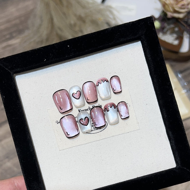Romantic Press-On Nail Set Kalsten