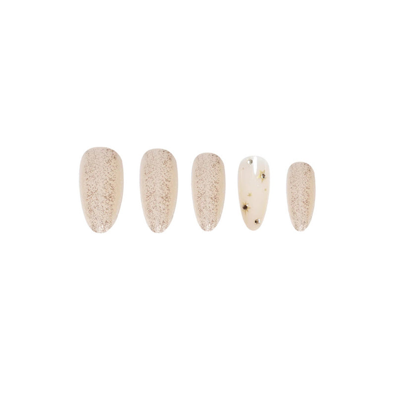 Glittering Almond-Shaped Press-On Nails Kalsten