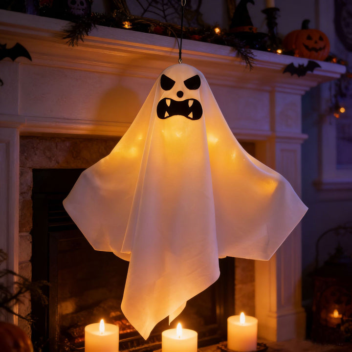 Decorative Halloween Ghost Figure with LED Lighting