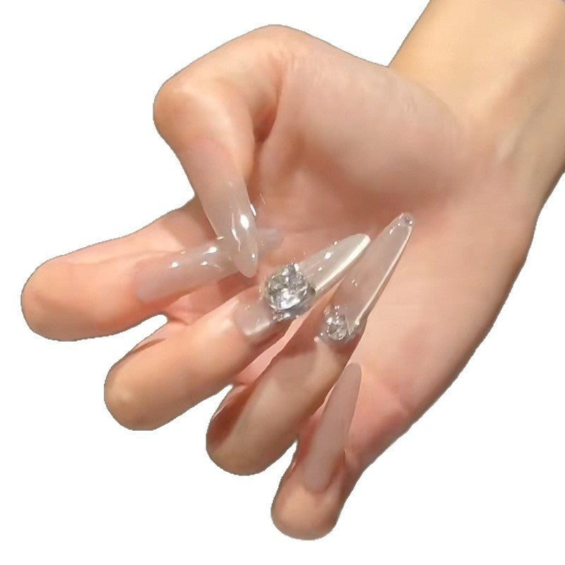 Artificial nail set with elegant tips and crystal accents Kalsten