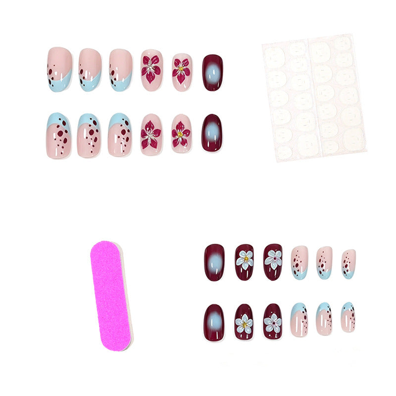 Artistic Floral Acrylic Nail Enhancements Kalsten