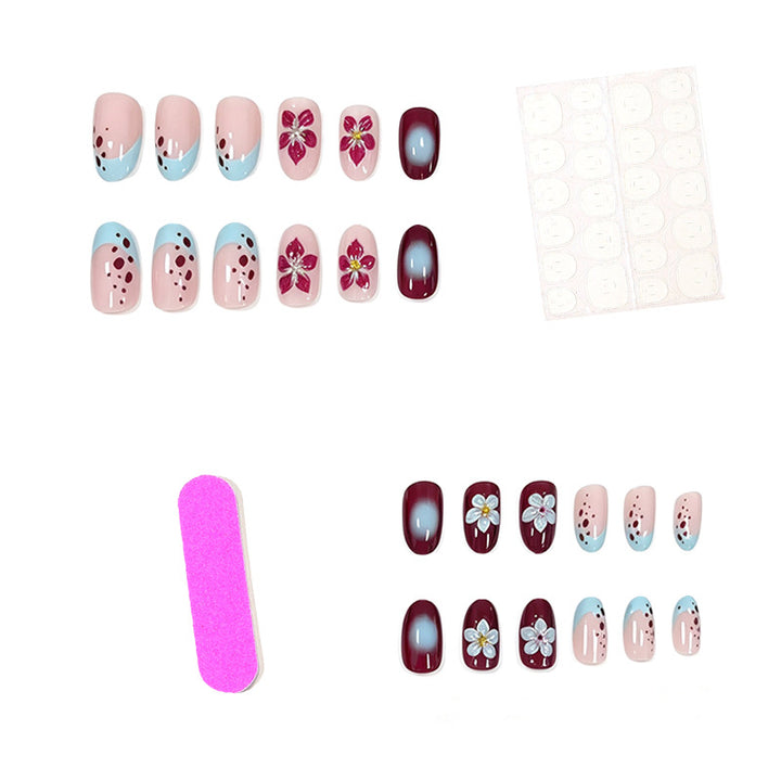 Artistic Floral Acrylic Nail Enhancements Kalsten