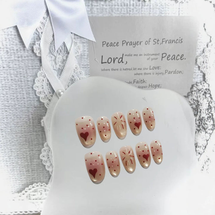 Glittery Heart and Star Nail Art Set Kalsten