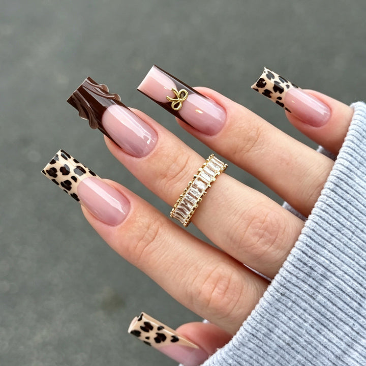 Trendy Lengthy Press-On Nail Tips Kalsten