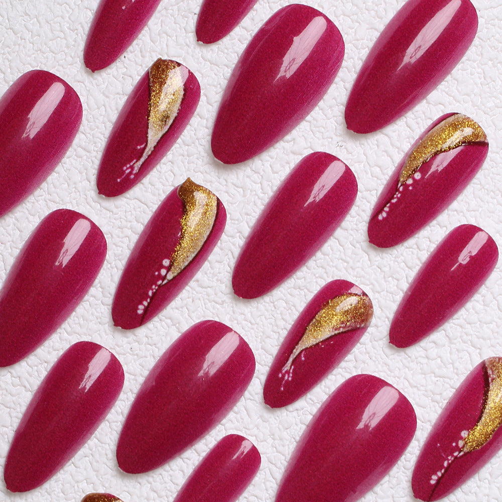Elegant Stiletto Press-On Nail Art Kalsten