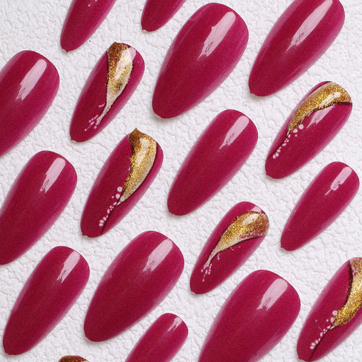 Elegant Stiletto Press-On Nail Art Kalsten