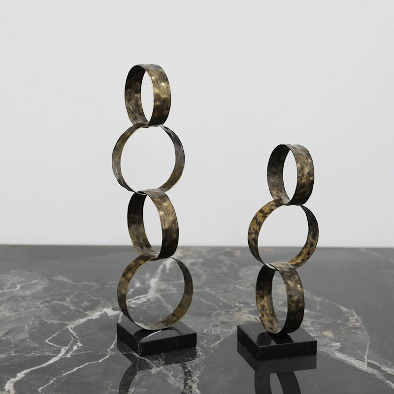 Modern Geometric Metal Sculpture