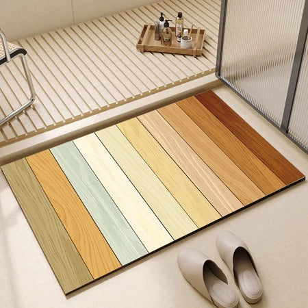 Rustic Wooden Slat Bath Mat