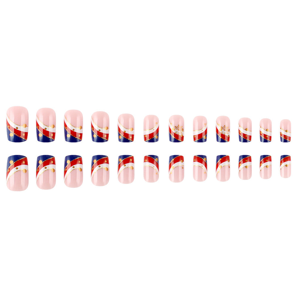 Nautical-Themed Press-On Nails Kalsten