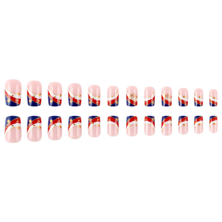 Nautical-Themed Press-On Nails Kalsten