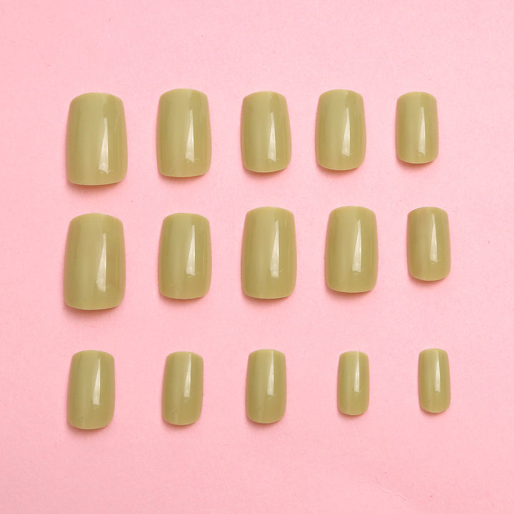 Glossy Press-On Nail Set with Almond Shape Kalsten