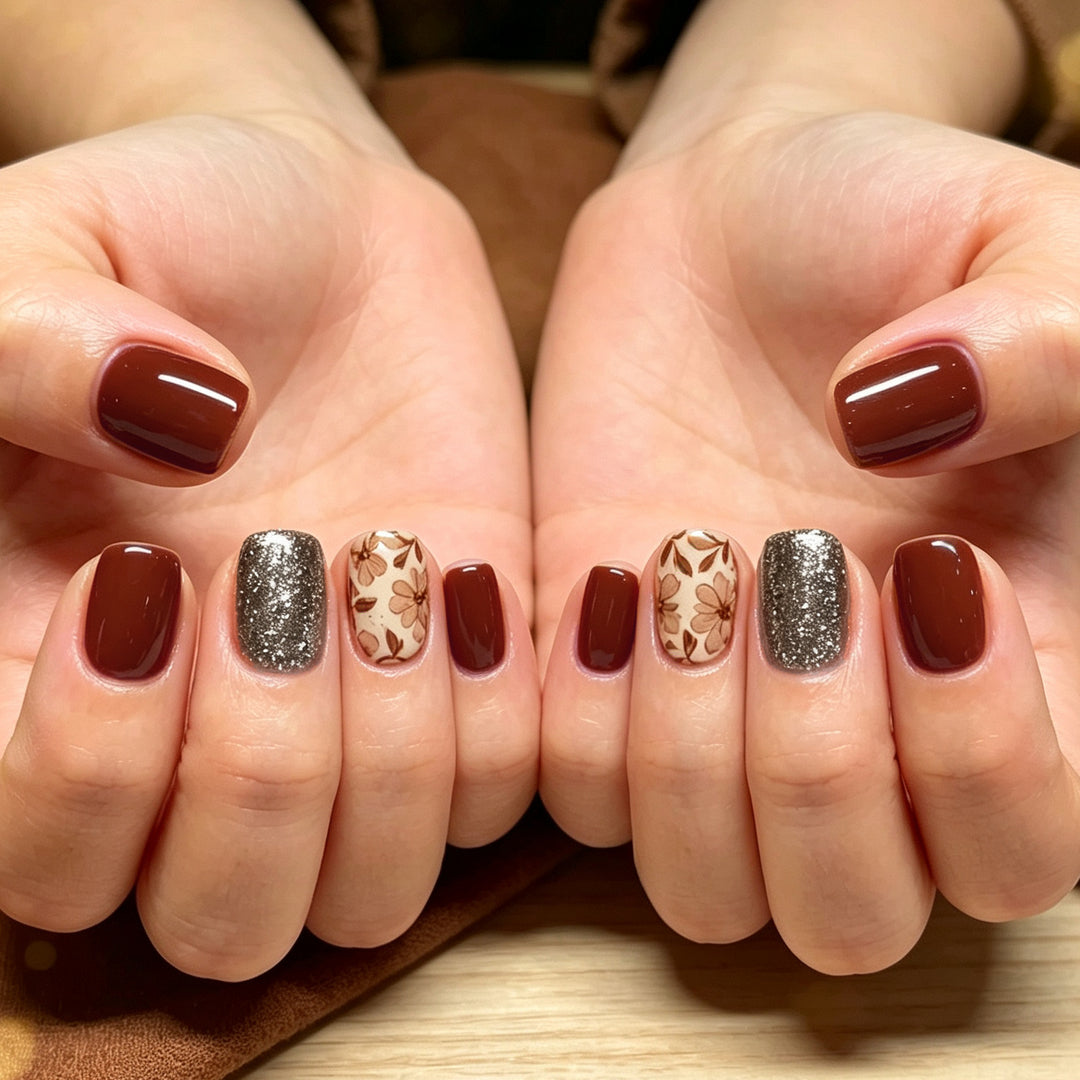 Artistic Floral Nail Design Kalsten