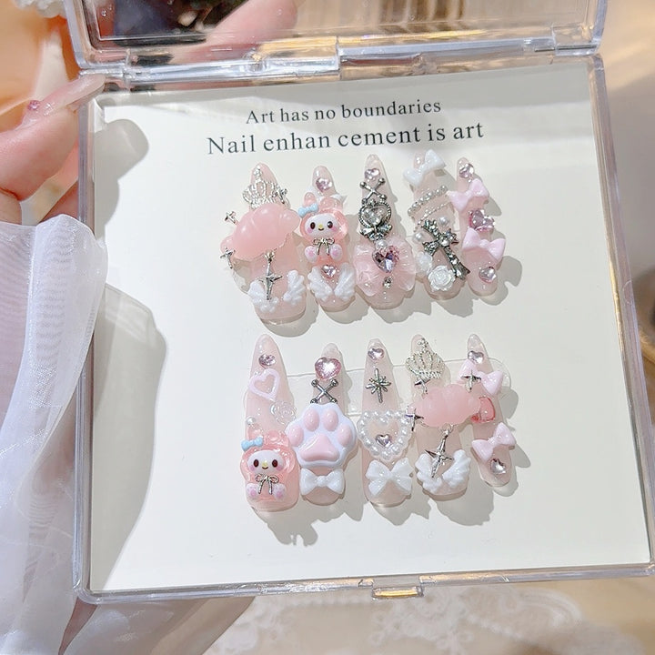 Whimsical Character-Themed 3D Nail Art Set