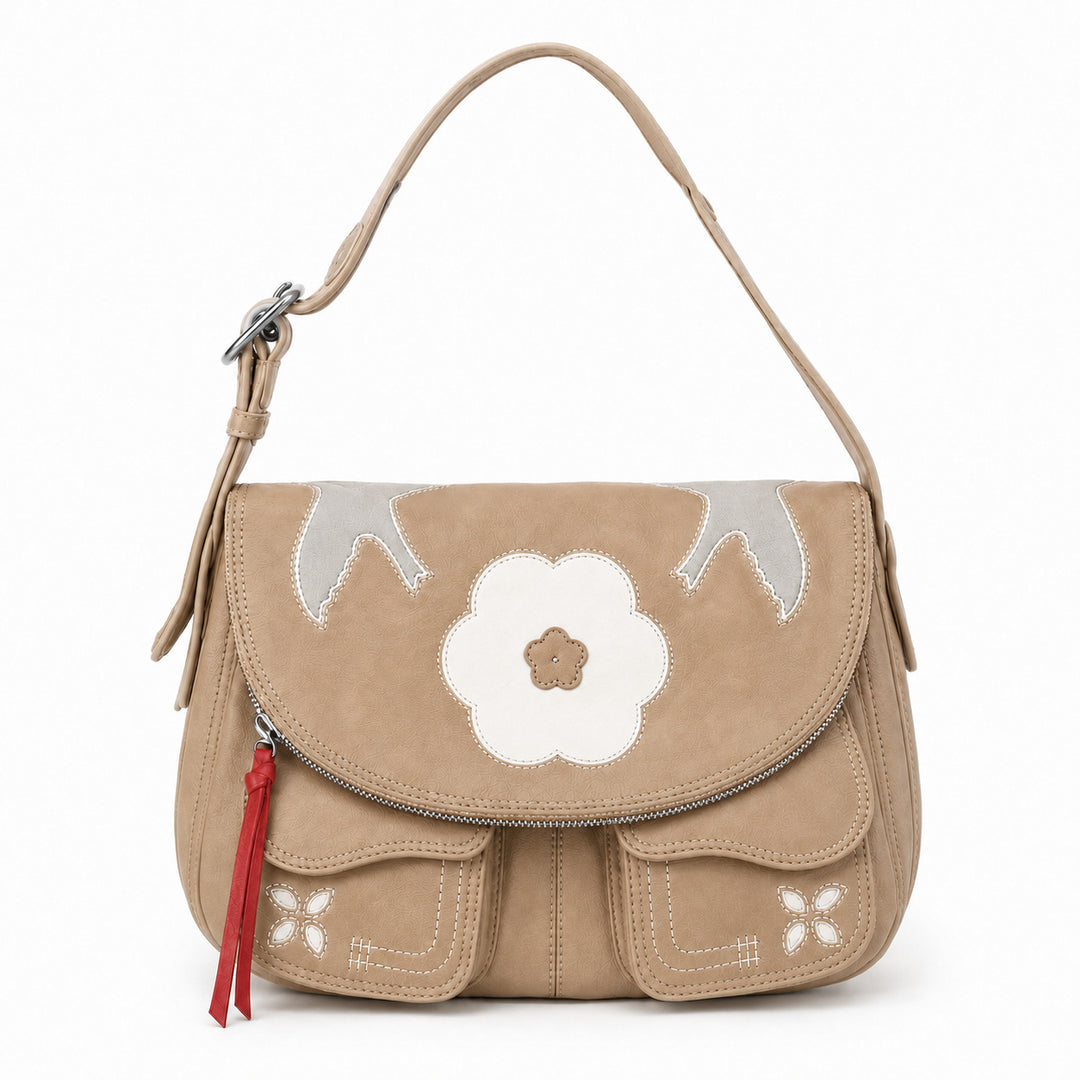 Artisan Floral Embroidered Crossbody Bag