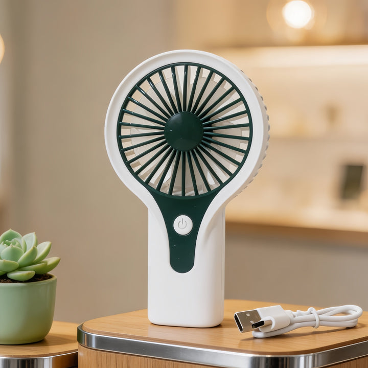 Portable USB Hand Fan with Ergonomic Handle and Variable Speed Control Kalsten