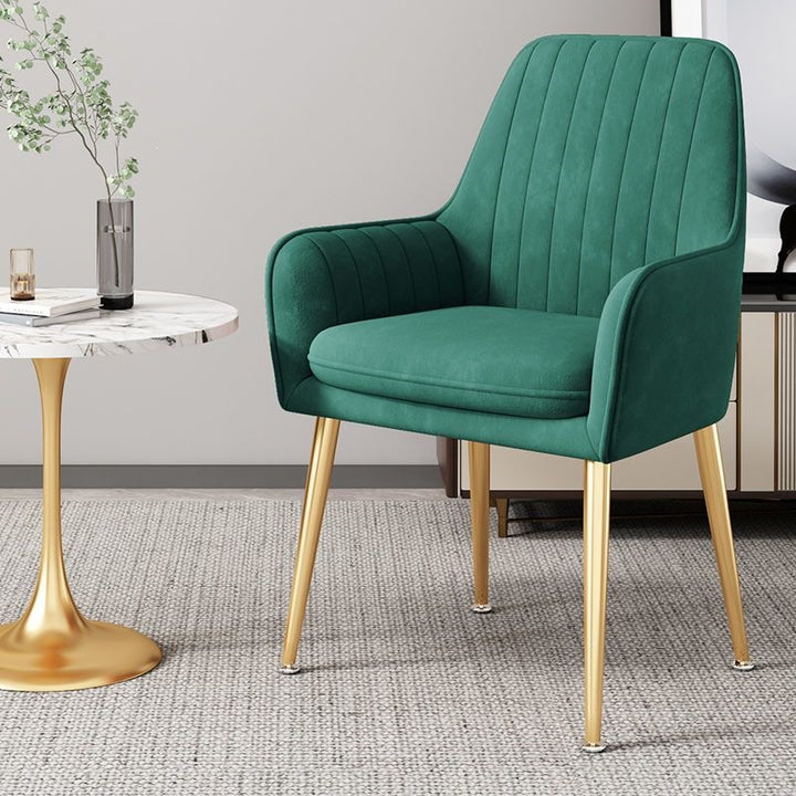 Modern Accent Chair with Gold Legs Kalsten