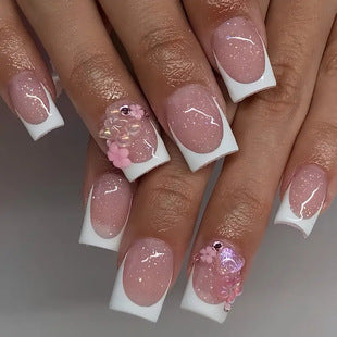 Creative 3D Bow and Pearl Nail Extensions Kalsten