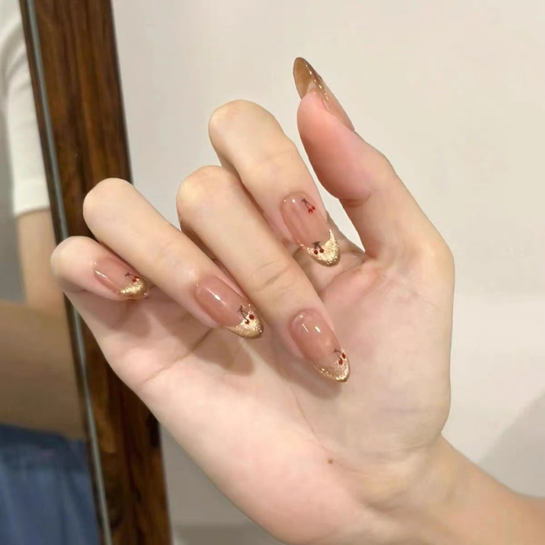 Decorative Press-On Nail Set with Whimsical Bow Designs Kalsten