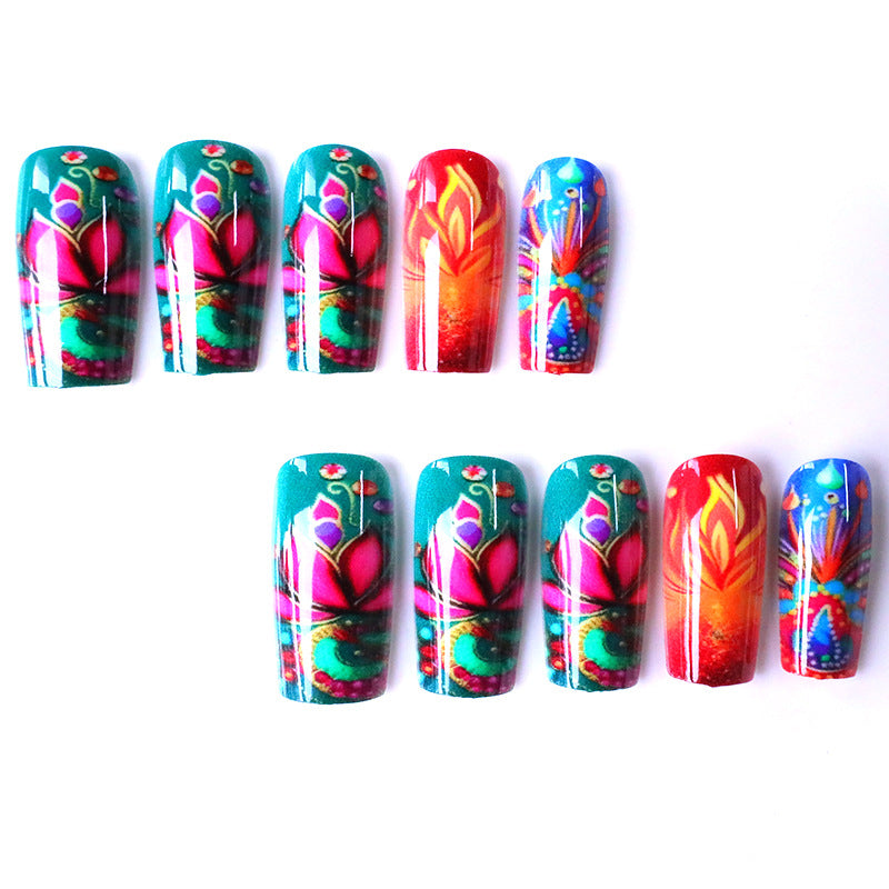 Artistic Floral Nail Art Enhancements Kalsten
