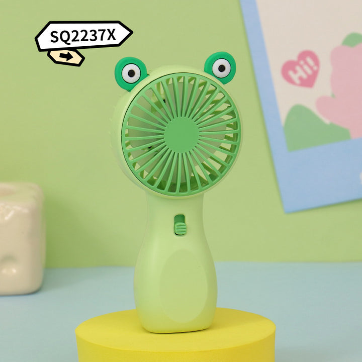 Women's portable hand fan in playful frog design Kalsten