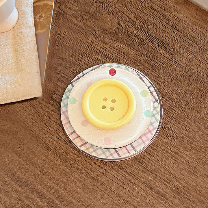 Decorative coaster in button design Kalsten