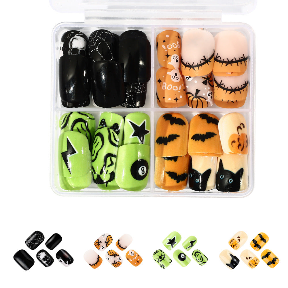 Halloween-Themed Decorative Press-On Nail Art Set Kalsten