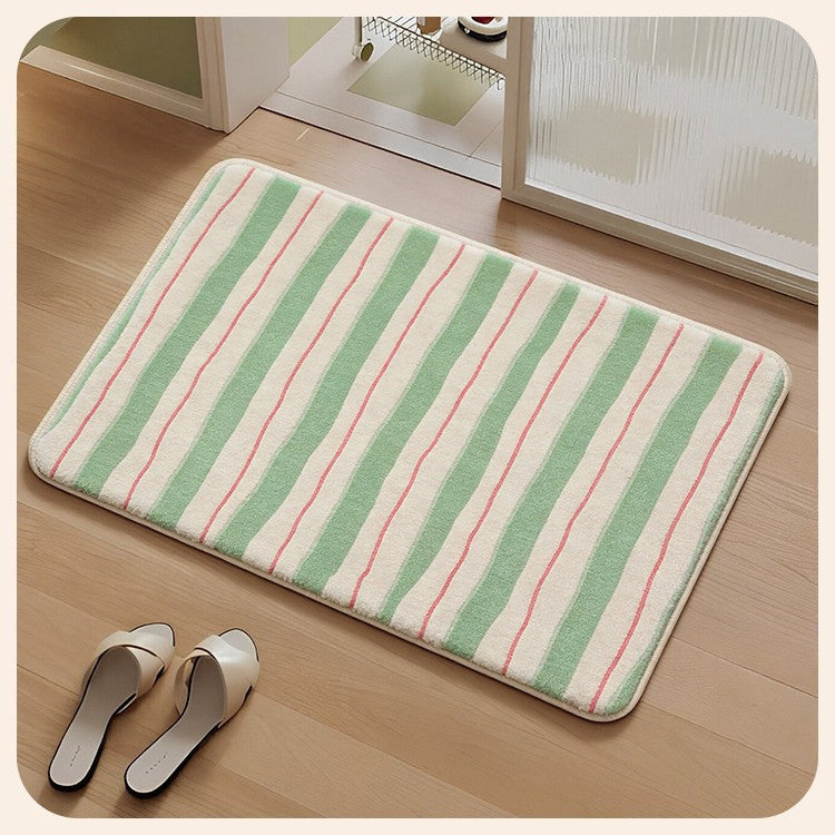 Soft Striped Bathroom Mat