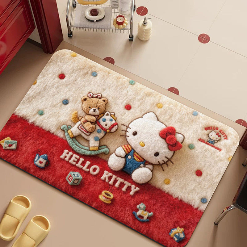 Plush Cartoon-Themed Area Rug