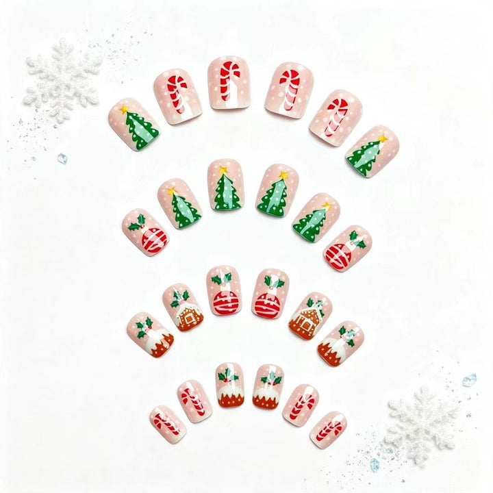 Artificial nails with festive Christmas design Kalsten