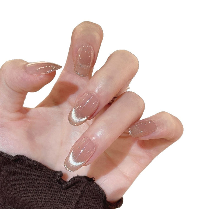 Artificial nails with elegant glitter fringe Kalsten