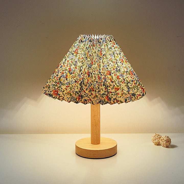 Modern Table Lamp with Pleated Shade