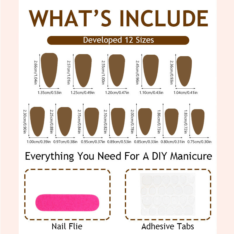 Artificial Nail Set with Elegant Leopard Design Kalsten