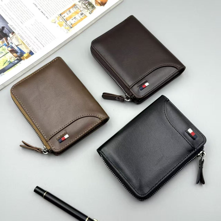 Premium Leather Zipper Wallet