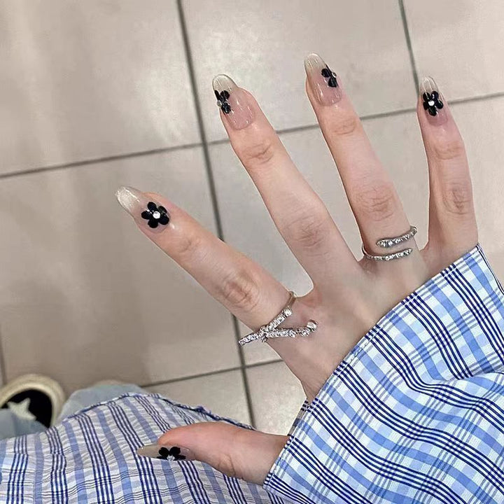 Artistic Floral Press-On Nails