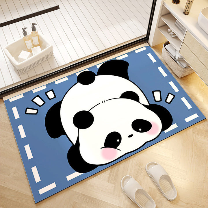 Cute Panda Print Bath Mat Kalsten