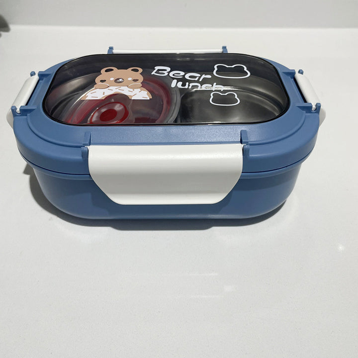 Bear-Themed Multi-Compartment Lunch Box