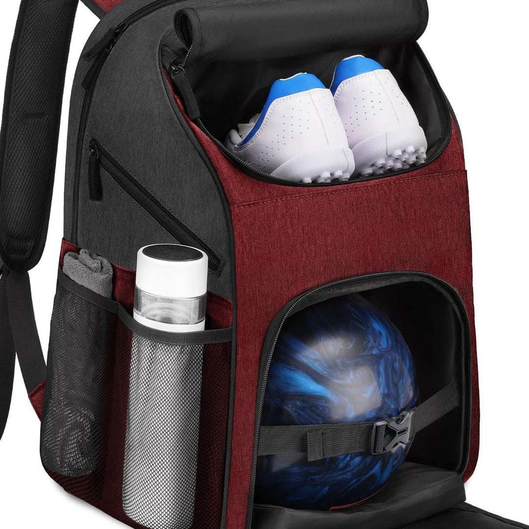 Unisex Sporty Backpack with special compartments for shoes and bowling ball Kalsten
