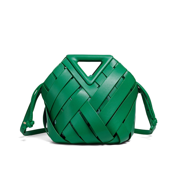 Handcrafted Woven Leather Shoulder Bag Kalsten